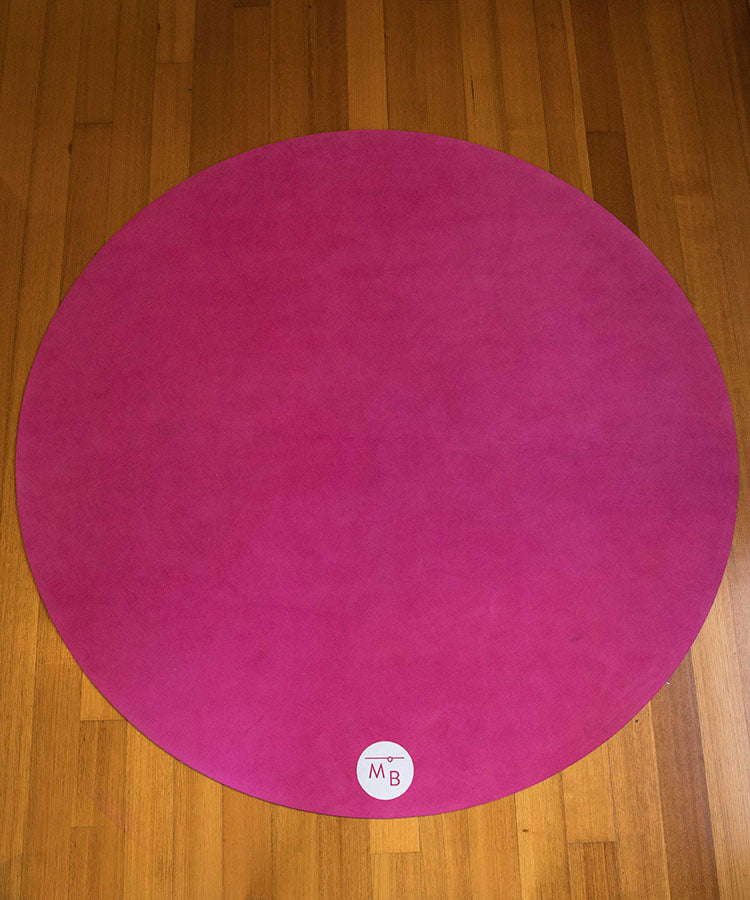 Round double-sided yoga meditation mat eco friendly